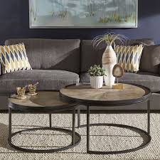 The set is flexible enough to work surprisingly well in industrial, traditional, and. Weston Home Bluff Grey Oak Finish Round Nesting Coffee Tables Set Of Two Walmart Com Walmart Com