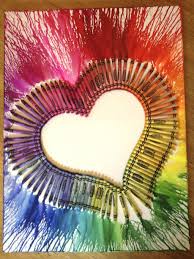 Melted Some Crayons Bunte Kunstwerke Wachsmalstifte Und Wachsmalkunst