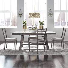 How to build a chunky x farmhouse table. Liberty Furniture Modern Farmhouse 406 Dr 5trs 5 Piece Trestle Table And Chair Set Gill Brothers Furniture Dining 5 Piece Sets