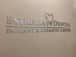 Signage On The Wall Near Entrance At Chula Vista Dentist Estrella Dental Dental Signage Dentist