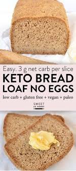 Keto Bread Loaf No Eggs Low Carb With Coconut Flour Almond Meal Psyllium Husk And Flaxmeal A Delic Almond Recipes Eggs Low Carb Almond Flour Bread Recipes