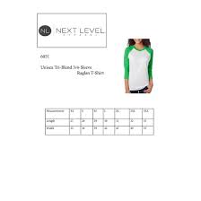 6051 3 4 Sleeve Raglan T Shirt Vintage Royal Premium Heather X Large