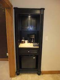32.19'' h x 17.5'' w; Coffee Bar And Mini Fridge In Master Bat Houzz