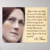 St Therese of Lisieux, The Little Flower Poster