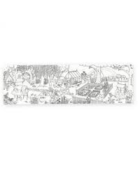 coloriage geant le jardinier jardin du moulin roty sans dent et ombre jour