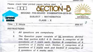 Kv Pre Board Paper Section B Class X 10 2019 2020 Youtube