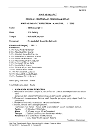Contoh minit mesyuarat dalam bi. Pk 07 3 Contoh Format Minit Mesyuarat