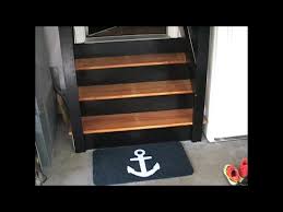 Secure the treads to the steps of the stringers with 2.5 in (6.4 cm) screws over each stringer. Renewing Your Worn Out Garage Steps Jon S Diy Youtube