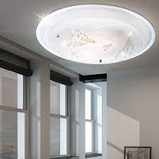 Led lights are directional meaning that, unlike traditional incandescent bulbs which throw light in all directions, they can be effectively directed where you need the light. Ceiling Lamp In A Round Design With Floral Decor Rotilla Meinelampe