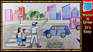 City Road Safety Drawing For Kids Youtube Participate now in the national road safety month competitions' and make. city road safety drawing for kids