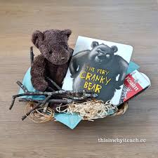 Easy And Fun Story Basket From Kmart The Book The Very Cranky Bear From Kmart Sticks For Antlers Woo The Very Cranky Bear Book Baskets Preschool Books