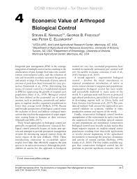 An area that portrays that all species of plants and animals have natural enemies, which attack various stages of life of their targets. Pdf Economic Value Of Arthropod Biological Control