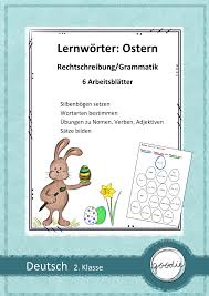 Ubungsmaterial Ostern Unterrichtsmaterial In Den Fachern Daz Daf Deutsch Fachubergreifendes Wortarten Bestimmen Adjektive Wortarten