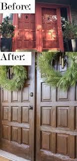 Diy Front Door Makeover With Gel Stain How To Stain Over A Painted Door Painted Front Doors Stained Front Door Door Makeover Diy