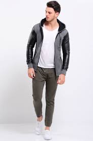Kol Deri Detay Fermuarli Fume Ceket Giyim Indirim Kampanya Bayan Erkek Bluz Gomlek Trenckot Hirka Etek Yelek Mont Kase Kaban Moda Mont Trenckot
