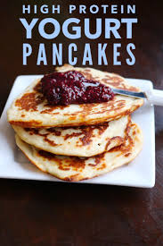 Healthy Pancakes Recipe Perfect For Breakfast These High Protein Low Carb Pancakes Are Tasty High Protein Recipes High Protein Yogurt Healthy Pancake Recipes