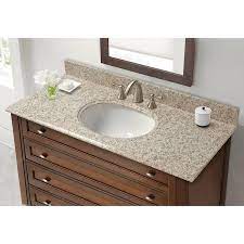 D bath vanity in ivory with granite vanity top in grey, sorry to hear that your bathroom vanity is chipping, we aim for 100% customer satisfaction. 20 Lowes Bathroom Countertops Magzhouse