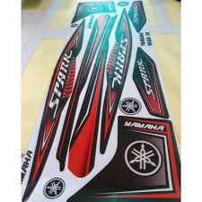 Modif motor yamaha vixion in malaysia bikes foto gambar via. Striping Sticker Vega Zr Spark Merah Hitam Shopee Indonesia
