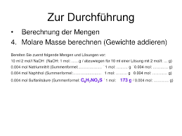 Zur berechnung der molaren masse müssen wir die molare masse einer substanz ist die masse in gramm von einem mol dieser substanz.10. Experiment Nr 8 Herstellung Eines Farbstoffs Ppt Herunterladen