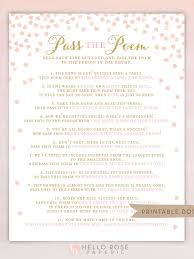 Pass The Poem Bridal Shower Game Printable 8x10 Pass Along Etsy In 2020 Bridal Shower Games Printable Bridal Shower Games Bridal Shower
