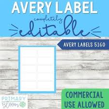 Fillable avery label template 5160. Avery Label 5160 Powerpoint Blank Template Editable By Primary Bloom
