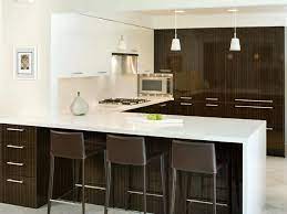 Or just the kitchen side with a panel covering the back and end cap. Peninsula Kitchen Design Pictures Ideas Tips From Hgtv Hgtv
