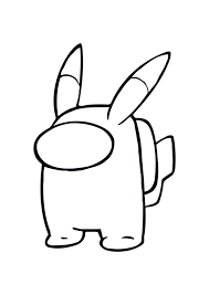 Among us is a multiplayer game for four to ten players. Among Us Pikachu Coloring Page Razukraski Com