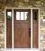 White Craftsman Front Door With Sidelights