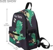 Zaino personalizzato per bambini, zaino personalizzato con nome/testo,  personalizzazione dinosauri giocano a calcio asilo scuola materna borsa per  ...