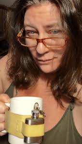 Good morning coffee with a shot of alcohol