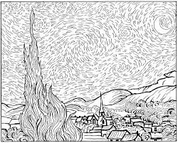 35+ day and night coloring pages for printing and coloring. 30 Coloring Pages Of Vincent Van Gogh Van Gogh Coloring Starry Night Van Gogh Coloring Pages