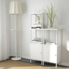 Dynan Shelving Unit With 2 Cabinets White 31 1 2x10 5 8x37 52 3 4 Ikea Shelving Shelving Unit Shelves