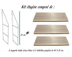 Etagère murale design métal noir 100 cm glenn. Etagere Murale Bois Tplb19 Quincadeco
