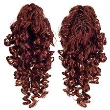 Store ponytail hair extension after each use. Swacc 12 Inch Short Screw Curls Claw Clip Ponytail Extensions Synthetic Clip In Drawstring Curly Ponytail Hairpiece Jaw Clip Hair Extension Copper Red Walmart Canada