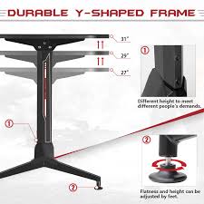 A centimeter (cm) is a decimal fraction of the meter, the international standard unit of length, approximately equivalent to 39.37 inches. Furniwell 63 Inches Y Shaped Legs Adjustable Height Computer Gaming De
