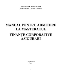 Alcătuieşte câte un enunţ cu sintagmele: Manual Pentru Admitere La Masteratul Finan E Corporative Asigur Äƒri