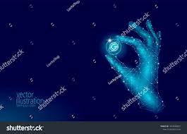 Global Cryptocurrency Gcc Coin Blockchain Link Low Poly Hand Polygonal Geometric 3d Render Point Live Digital Ele Cryptocurrency Electronic Banking Blockchain