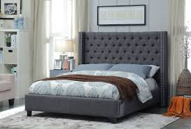 With a king size bed head, you'll have even more reason to look forward to crawling into the bed after a tiring day. Ashton Gray Queen Size Bed Ashton Willene Meridian Furniture Single Beds Comfyco Furniture