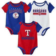 Mlb Texas Rangers Baby Boys 3pk Bodysuit Set 18m Target