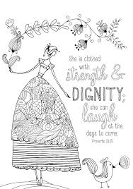 Teaching children our faith is easy with our coloring pages. Dignity And Strength Coloring Pages Kidsuki