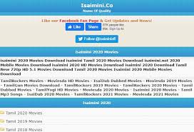 Tamil cinema is growing at a rapid pace along with many challenges. Isaimini 2021 Movies Download Tamil Telugu Hindi Movies