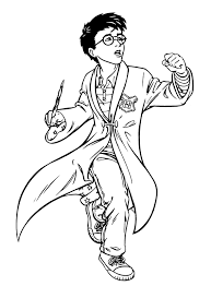 That will abbreviate the demonstration for kids as they wait. Harry Potter Preparing To Use The Magic Wand Coloring Pages For Kids Fdr Prin Harry Potter Coloring Book Harry Potter Coloring Pages Harry Potter Printables