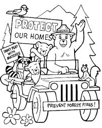 Happy birthday smokey bear 1. Coloring Page Smokey The Bear Bear Coloring Pages Smokey The Bears Camping Coloring Pages