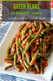 Green Beans In Tomato Sauce Italian Stewed Green Beans Recipe In 2020 Green Beans Italian Green Beans Green Bean Recipes