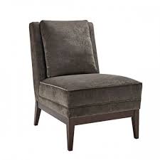 Brown Corduroy Fabric Armless Accent Slipper Chair Accent Chairs Living Room Furniture Chairs Armless Accent Chair