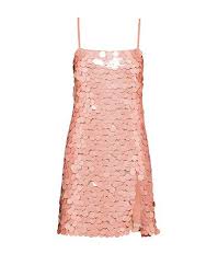 Straight Post Show Dress With All Over Large Sequins 90 Cm Long All Over Large Sequin Embellishment All Pink Sequin Dress Pink Cocktail Dress Pink Long Dress