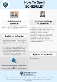 How To Spell Schedule And How To Misspell It Too Spellcheck Net
