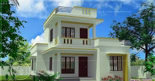 Simple But Beautiful Flat Roof House Design 2018 Modern Flat Roof Sober Colored Home In 2019 Modern In 2020 Small House Design House With Balcony Kerala House Design