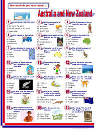 Buzzfeed staff can you beat your friends at this quiz? Australia New Zealand Quiz English Esl Worksheets For Distance Learning And Physical Classrooms
