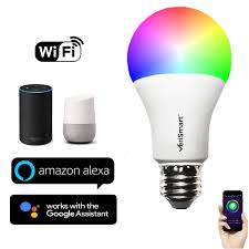 Verismart Wi Fi Led Smart Light Bulb Works With Google Home And Amazon Alexa Free App 6000 K 7w 60w Equivalent No Hub Required Ce Fcc Certified